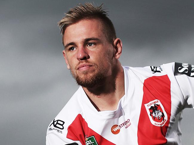 **FOR THURSDAY PAPER** Portrait of St. George-Illawarra Dragons player Matt Dufty. Picture. Phil Hillyard