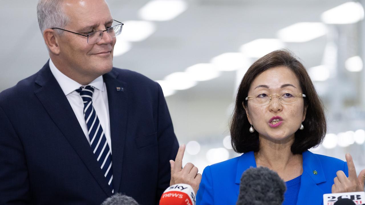 Scott Morrison and Gladys Liu. Picture: Jason Edwards