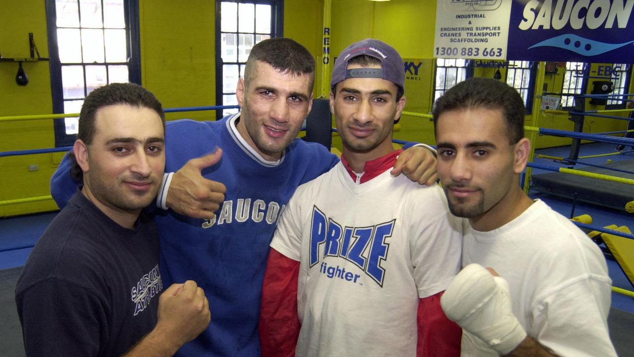 Trainer Billy Hussein, &amp; boxers Nader Hamden, Skinny Hussein &amp; Hussein Hussein.