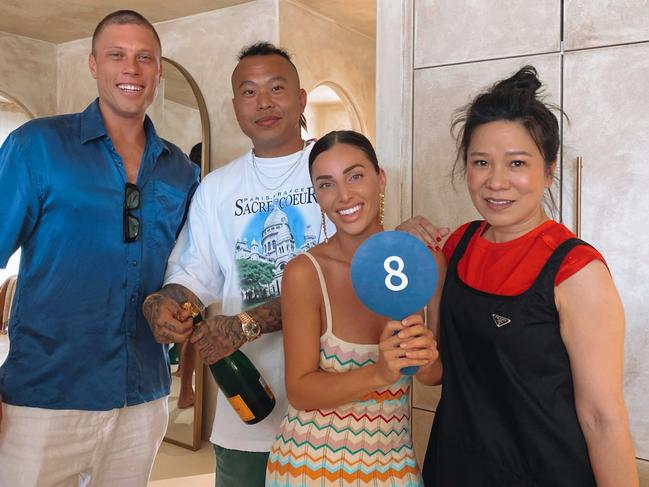 Matt Jamieson, Christopher Shao, Emma Sweeny and Belinda Shao (Christopher's mother). Picture: Supplied