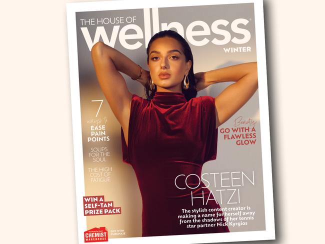 Costeen Hatzi on the cover of The House of Wellness winter magazine.