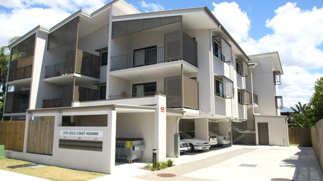 Public housing units at 2276 Gold Coast Highway, Mermaid Beach. Picture: Tim Marsden.