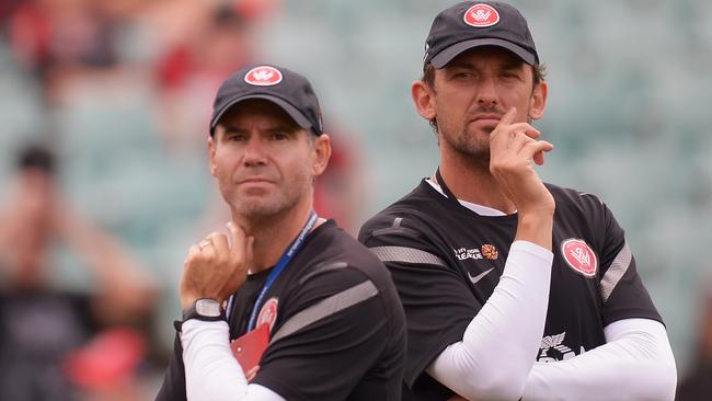 Ante Milicic and Tony Popovic during their stint at the Wanderers. 