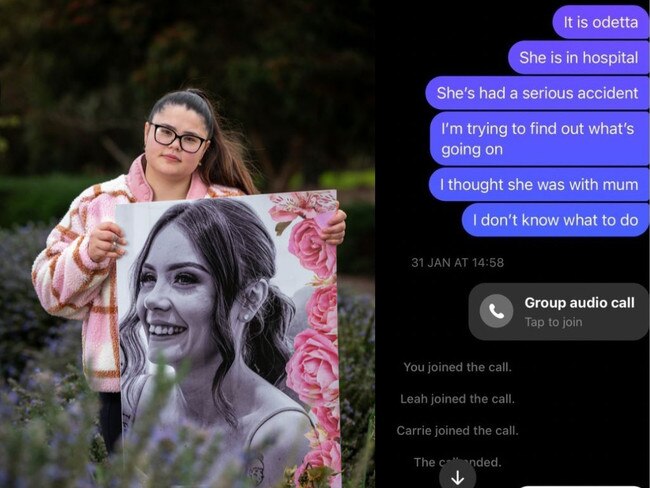 Family group chat reveals devastating news of sister's death