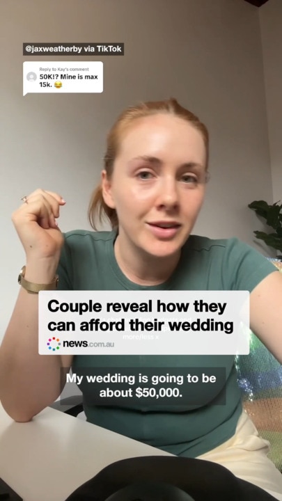 Couple reveal how they can afford their wedding