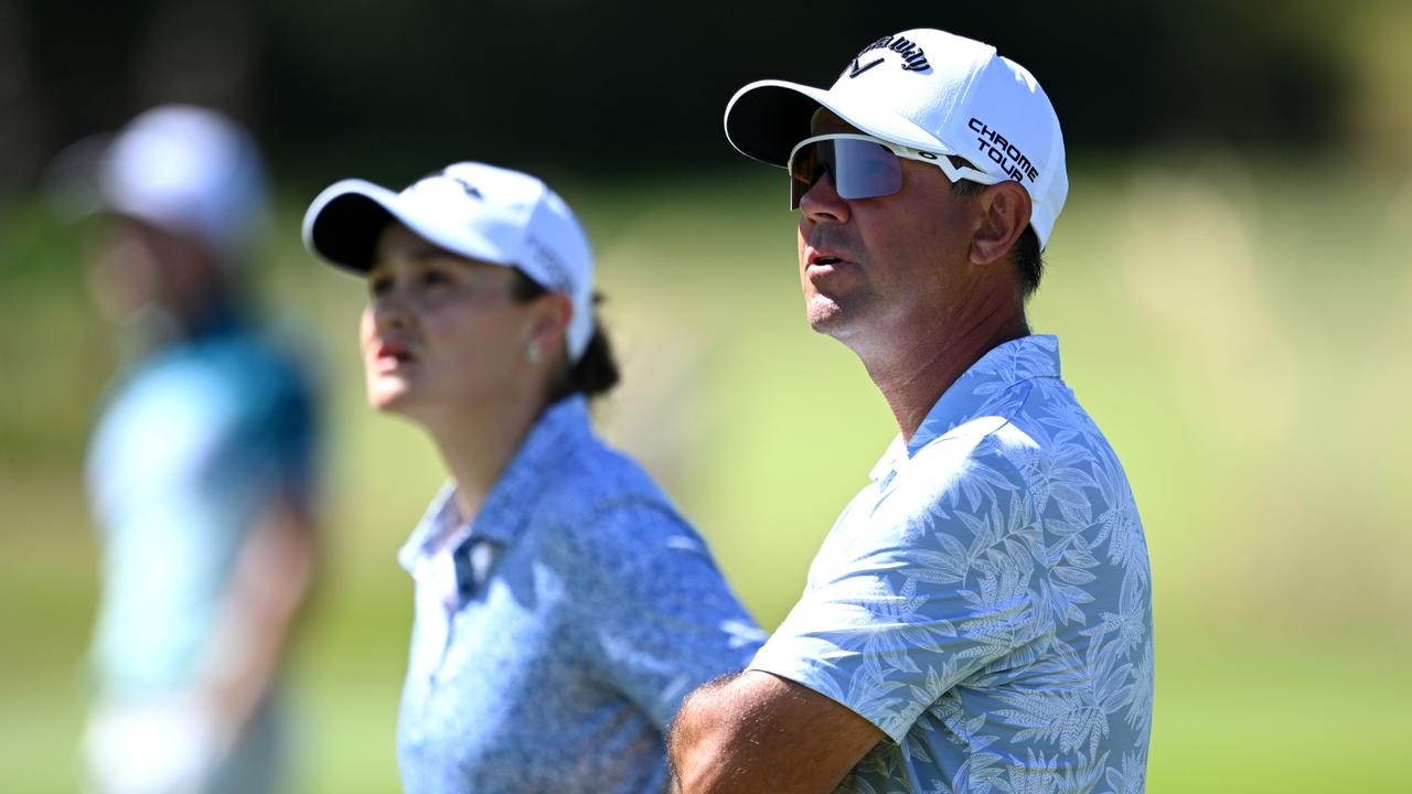 Ash Barty and Ricky Ponting at Millbrook Resort. (Photo by Hannah Peters/Getty Images)