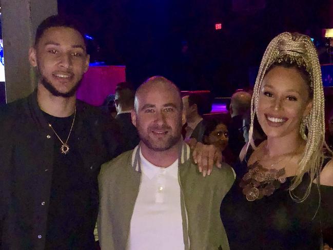 Ben Simmons, Sean Tribe and Olivia Simmons. Picture: TwitterSource: https://twitter.com/livvalice/status/973372004308082688/photo/3