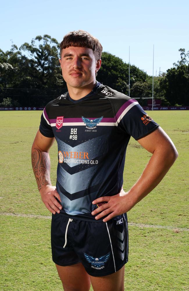 Captain Zac Garton of Caloundra SHS made the Queensland schoolboys side named last week. Picture: Liam Kidston