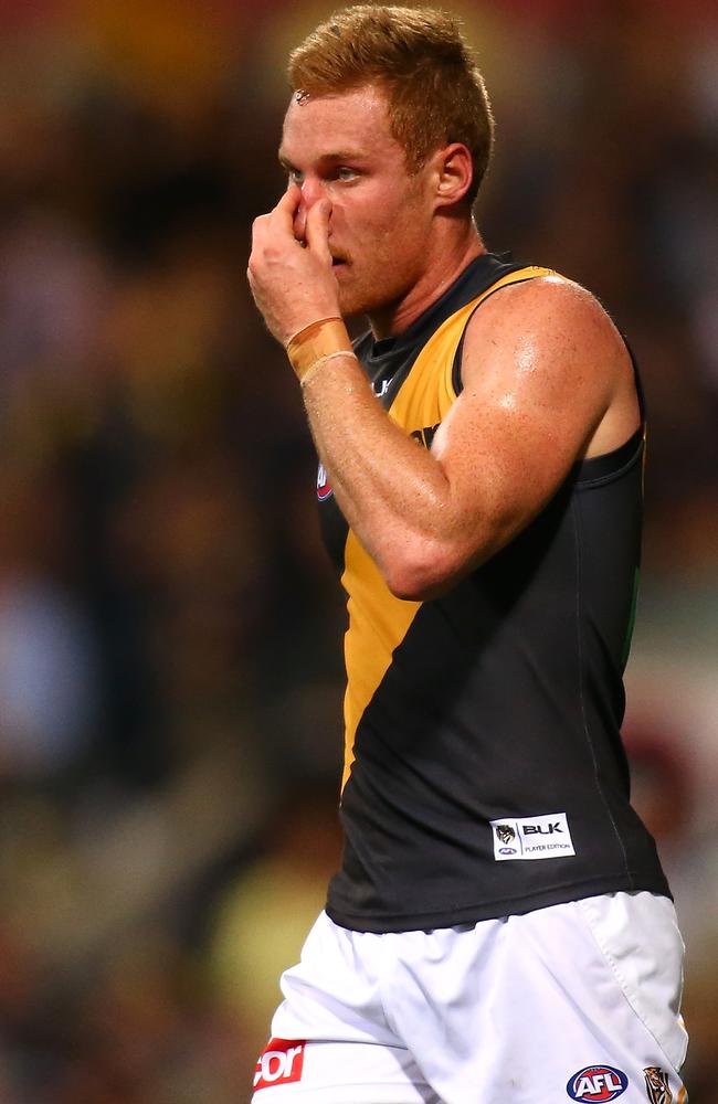 Nick Vlastuin is doing it tough in the backline. Picture: Getty