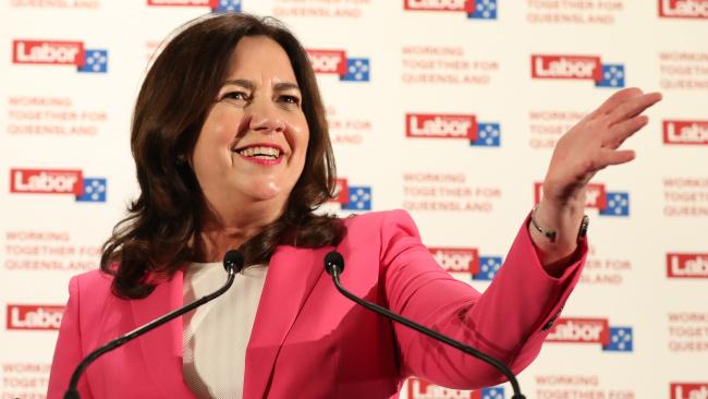 Annastacia Palaszczuk at the election after party, Blue Fin Fishing Club, Inala. Photographer: Liam Kidston.