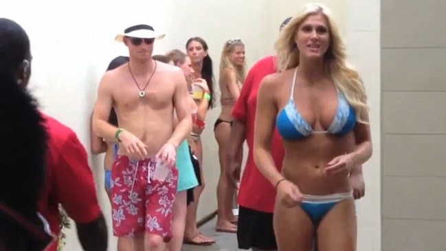 Prince Harry partying with bikini clad girls in Las Vegas. Picture: ExtraTV