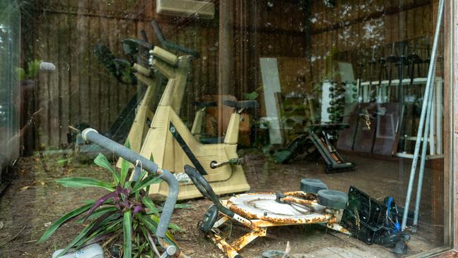 Glass at the beachside gym on Double Island has been smashed, according to boaties. Picture Emily Barker.