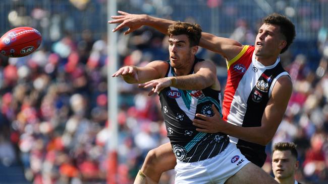 Scott Lycett during last year’s China match. Picture: AAP Image/David Mariuz.