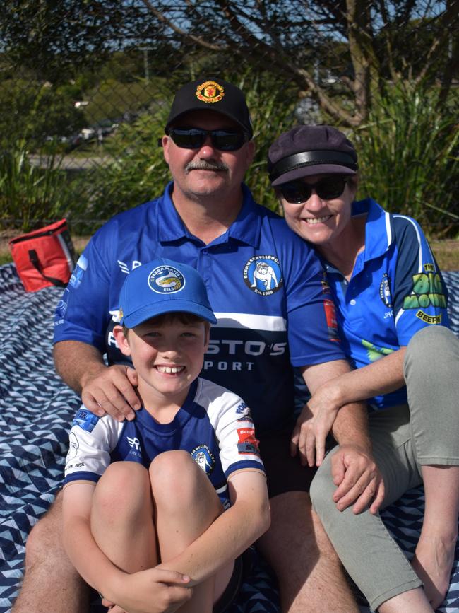 Jason Boyland, Nicole Boyland and Tommy Boyland at the Sunshine Coast Rugby League Finals 2022.