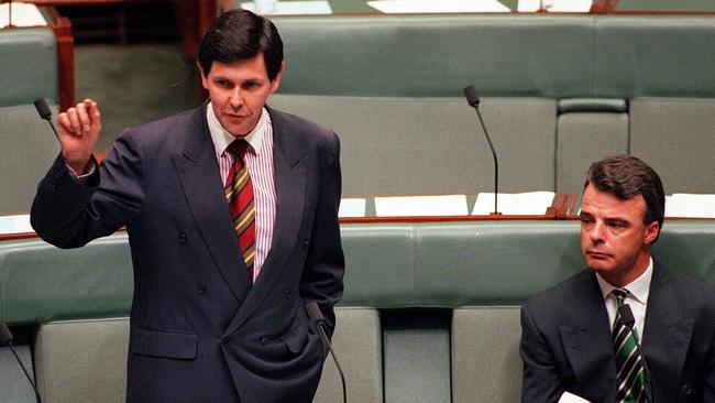 MP Kevin Andrews addresses Federal Parliament's House of Representative during the euthanasia debate in December 1996 ... the Andrews Bill, named after Mr Andrews, took away the rights of the Territory to ever legalise euthanasia. Picture: News Corp