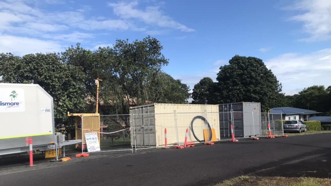 A Goonellabah resident is upset the Lismore City Council have placed tradie toilets outside their Jubilee St home for three months. Picture: Facebook