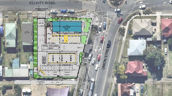 A development application has been lodged with Lismore City Council to knock down Skimmos in South Lismore to build a new service station.