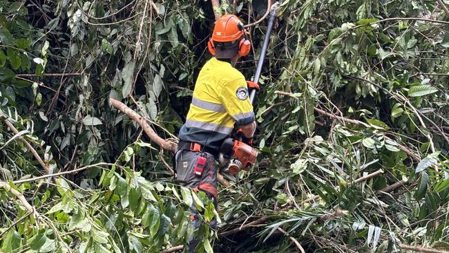 Senior ranger Jodie Cross said crews have been working every day to repair impacted areas through stifling heat and think rainforest. Photo: Supplied