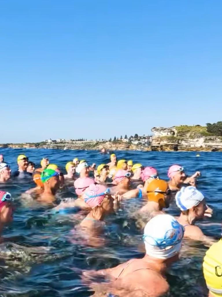 The shark net is just 150 metres long and Bondi Beach is approximately one kilometre. Picture: Instagram/Sarah Hatherley