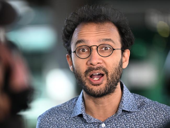 Brisbane City Councillor Jonathan Sri leaves the Magistrates Court in Brisbane. Picture: NCA NewsWire / Dan Peled