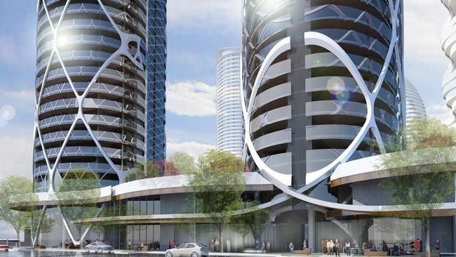 An artist’s impression of the proposed Albert Ave high-rise towers.