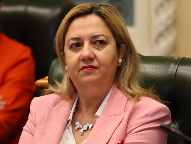 BRISBANE, AUSTRALIA - NewsWire Photos OCTOBER 10, 2023: Queensland Premier Annastacia Palaszczuk during the parliamentary sitting in Brisbane. Picture: NCA NewsWire/Tertius Pickard