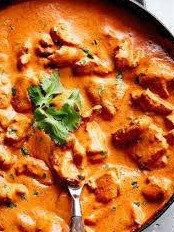 The Indian Rogan Josh butter chicken.