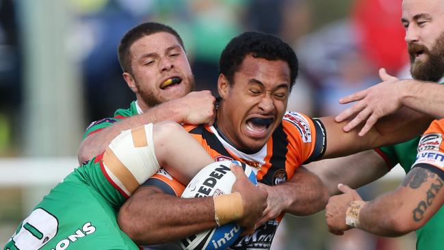 Australian and Queensland State of Origin forward Felise Kaufusi in action for Easts. Picture: Darren England.