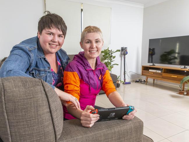 Connor Wallace (left) and her housemate Louise Hanson (right). Connor said she had used Buy Now Pay Later to pay for “big ticket items”. Picture: Richard Walker