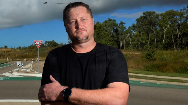 Bushland Beach parents Tim Doyle worried about local kids being wrongly targeted by vigilantes patrolling the streets at night. Picture: Caitlan Charles