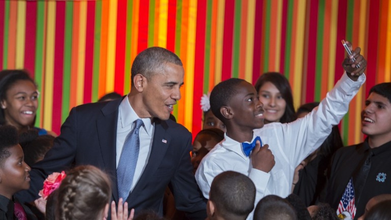 Mr Obama cautioned young people about being keyboard warriors. Picture: AFP/Jim Watson