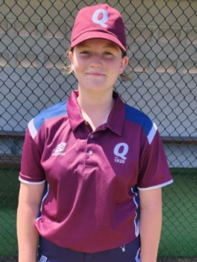 Paige Poustie will represent Queensland in the National under 12s School Sports Softball Championships in Cairns. Picture: Supplied