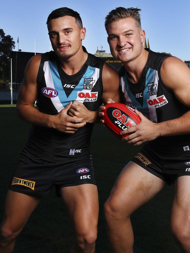 Port’s bash brothers Sam Powell-Pepper and Ollie Wines. Picture Sarah Reed