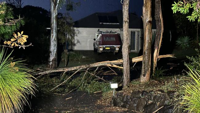 The lightning left quite a mess. Picture: Nikki Todd