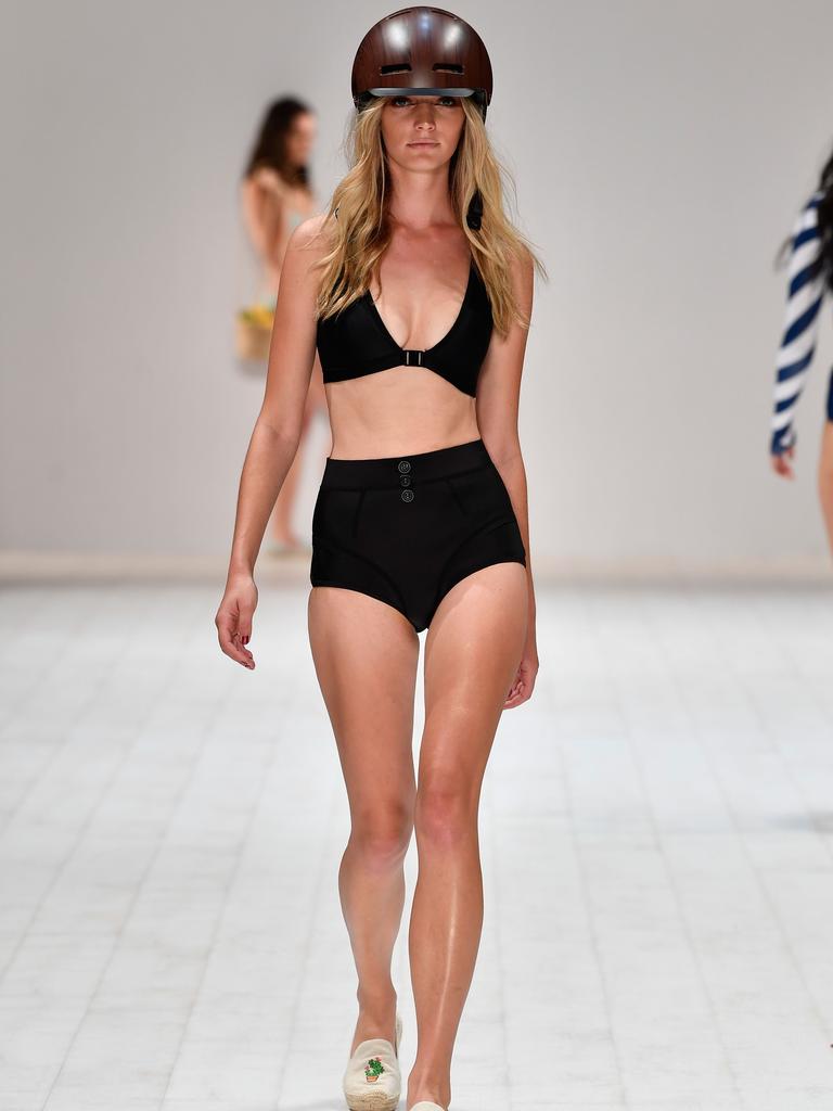 A model walks the runway in a design by duskii during the Swim show at Mercedes-Benz Fashion Week Resort 19 Collections at Carriageworks on May 14, 2018 in Sydney, Australia. (Photo by Stefan Gosatti/Getty Images)