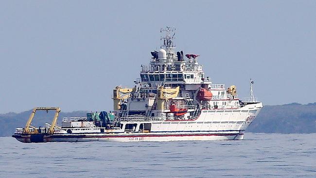 Dong Hai Jiu 101, China’s contribution to the search for flight MH370, sits off Fremantle after its latest mishap.