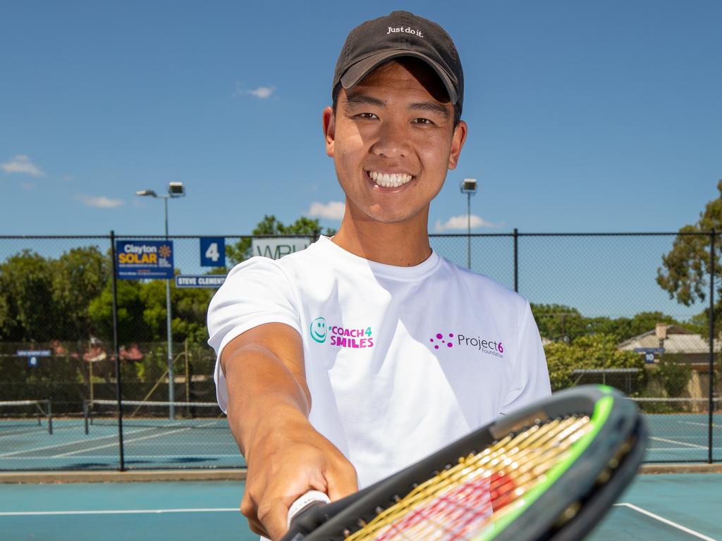 Tennis pro Li Tu at Peake Gardens Riverside Tennis Club before his trip to Manila. Pictured on Jan 24th 2023. Picture: Ben Clark