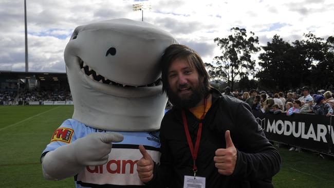 Fans enjoy the atmosphere at the NRL match between Cronulla Sharks and Gold Coast Titans at C.ex Stadium. the Photo: Tim Jarrett