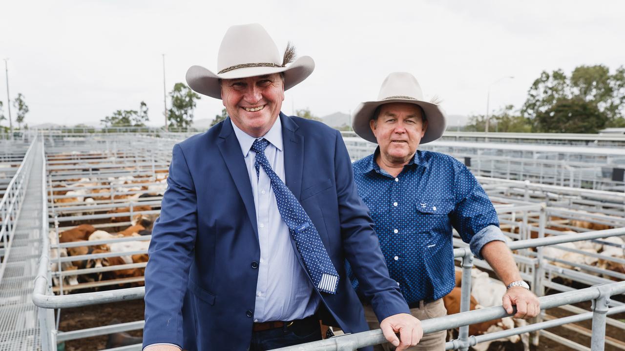 Deputy Prime Minister Barnaby Joyce with Colin Boyce (Candidate for Flynn). PICTURE: BRAD HUNTER OFFICE OF THE DEPUTY PRIME MINISTER