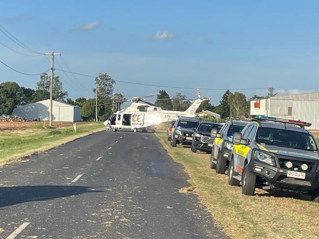 Teen flown to the Princess Alexandra Hospital after two-vehicle crash in the Lockyer Valley.