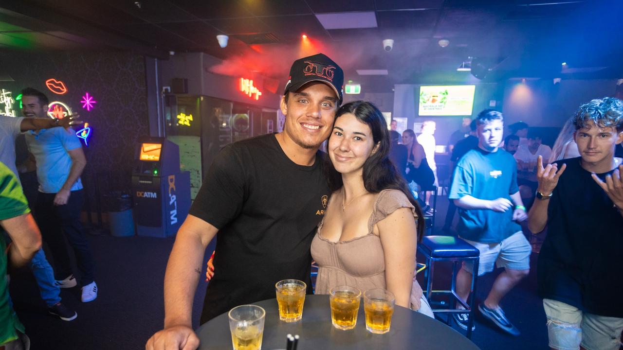 Regan Jackwitz, Emily Richardson at Cocktails. Picture: Lucas Linck