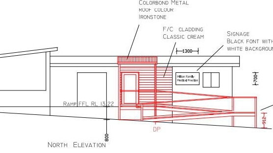 If approved, the building's stairs will be replaced with a ramp.