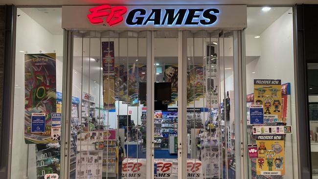 David Paul Brennan walked into EB Games with the knife before walking across the road and handing himself in. Picture: Alasdair McDonald