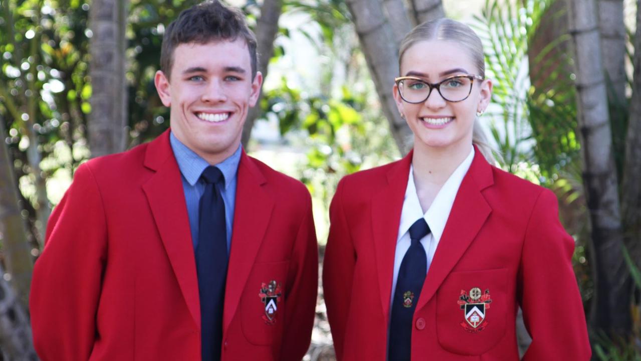 Shalom Catholic College Captains 2022. Cristian Zandona &amp; Jorja Logan.