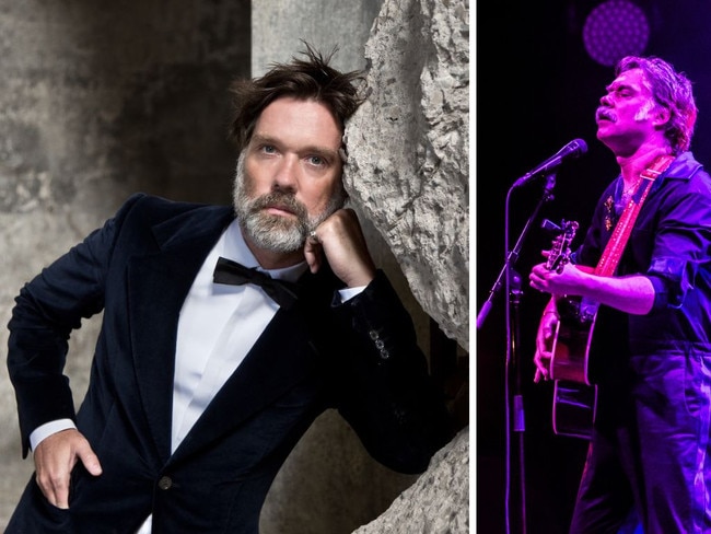 Songwriter Rufus Wainwright (picture: supplied) and Wainwright performing at the Sydney Opera House for the 2025 Sydney Festival (picture: Victor Frankowksi)