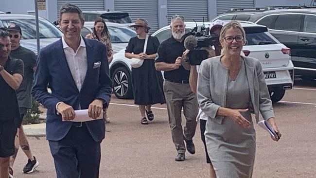 Basil Zempilas with WA Liberal leader Libby Mettam campaigning during the WA March 8 state election where the Liberals failed to make a dent in Labor. Picture: Paul Garvey