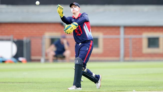 Premier: Dandenong wicketkeeper Sam Newell in the field. Picture: George Sal