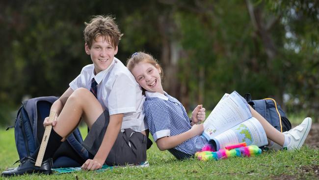 Victorian parents are expected to fork out close to $1300 per child this year on back to school costs. Picture: Nicki Connolly