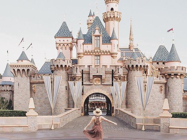 "There I am in front of Sleeping Beauty's Castle." Picture: The Slow Traveler