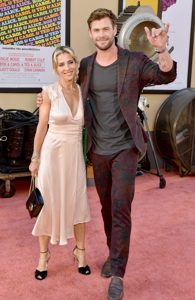 Elsa Pataky and Chris Hemsworth. Picture: Matt Winkelmeyer/Getty Images/AFP